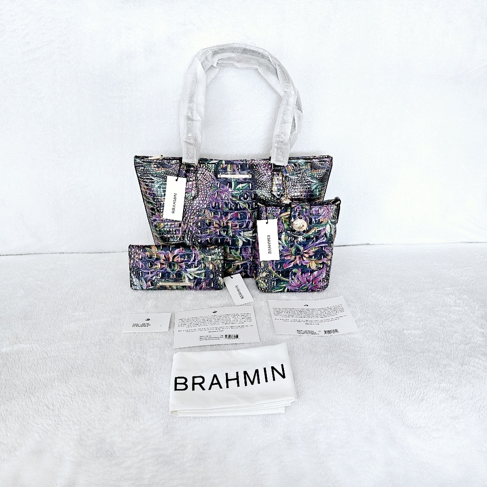 NWT Brahmin VISIONARY Medium Asher, Marley Crossbody, & Ady Wallet